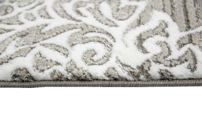  Moderner Teppich Designer Teppich Orientteppich Wohnzimmer Teppich Mit Ornamente Meliert In Grau Creme Anthrazit Größe - 200 X 290 Cm