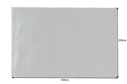  Moderner Kurzflor Teppich HEAVEN XXL 350x250cm Dunkelgrün Viskose-Optik