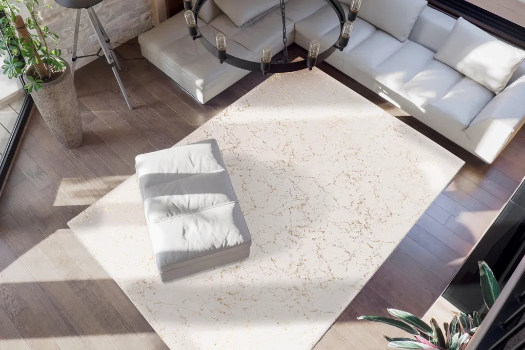  Kayoom - Hochflor Teppich Bijou 225 Creme / Gold Grösse: 120cm X 170cm