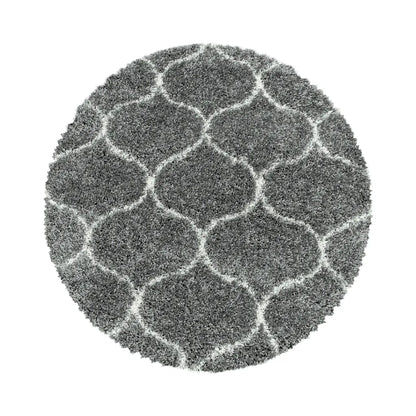  Wohnzimmerteppich,hochflor Shaggy,designer Teppich,Kachel Muster,Farbe:Rosa, Farbe:GRAU, Grösse:240 Cm X 340 Cm