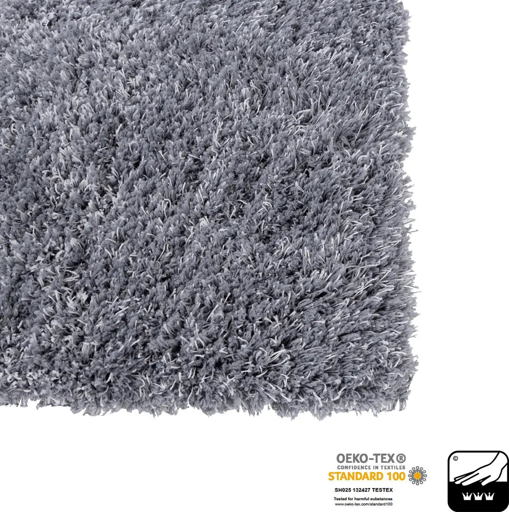  Badteppich Wave Rutschsicher & Schnelltrocknend Grau/Weiß 70x100 Cm