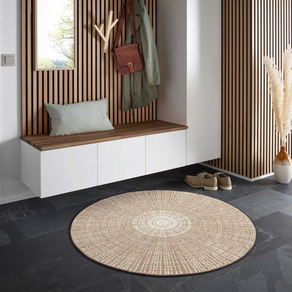  Wash+Dry Wohnteppich Waschbar 115 X 115 Cm Cascara Beige