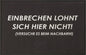  Fußmatte Einbrechen Lohnt Nicht... Türvorleger Mit Spruch 68 X 45 Cm