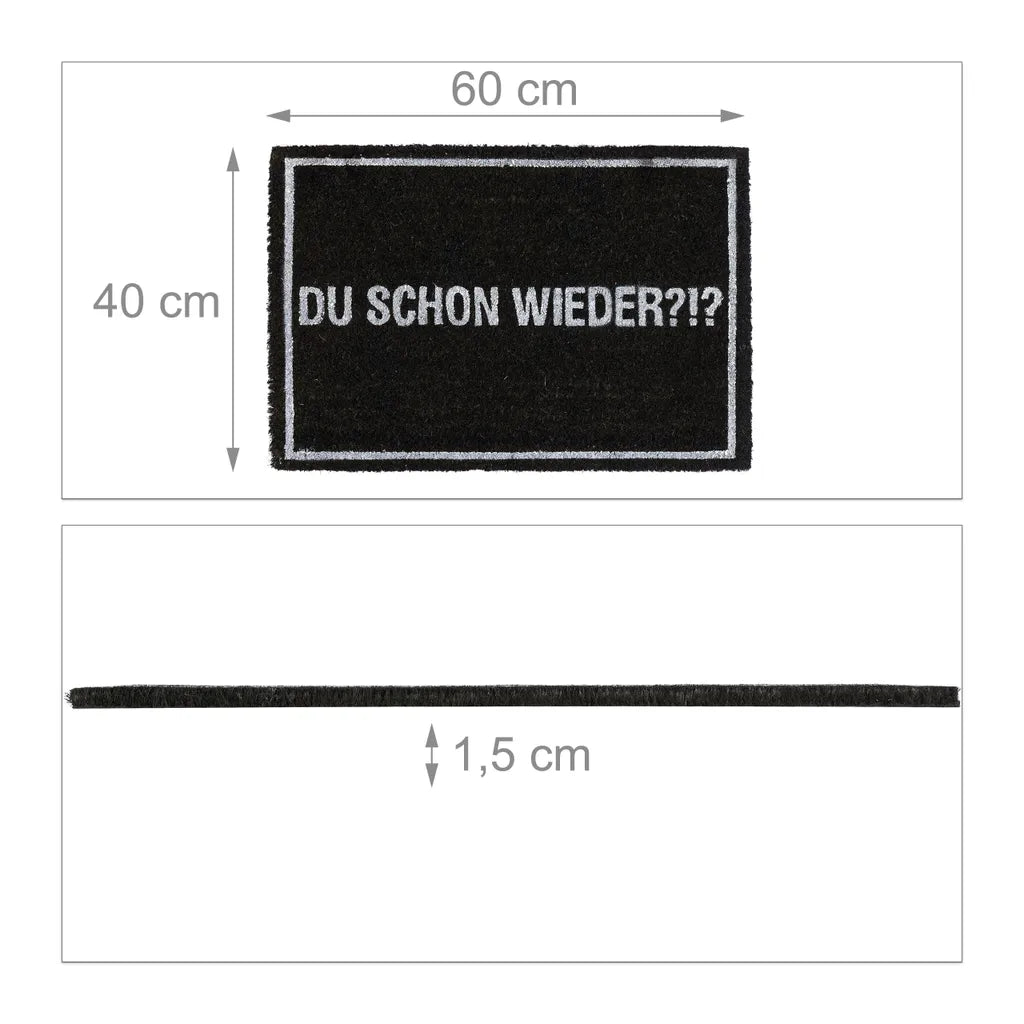  Relaxdays Fußmatte Kokos "Du Schon Wieder"