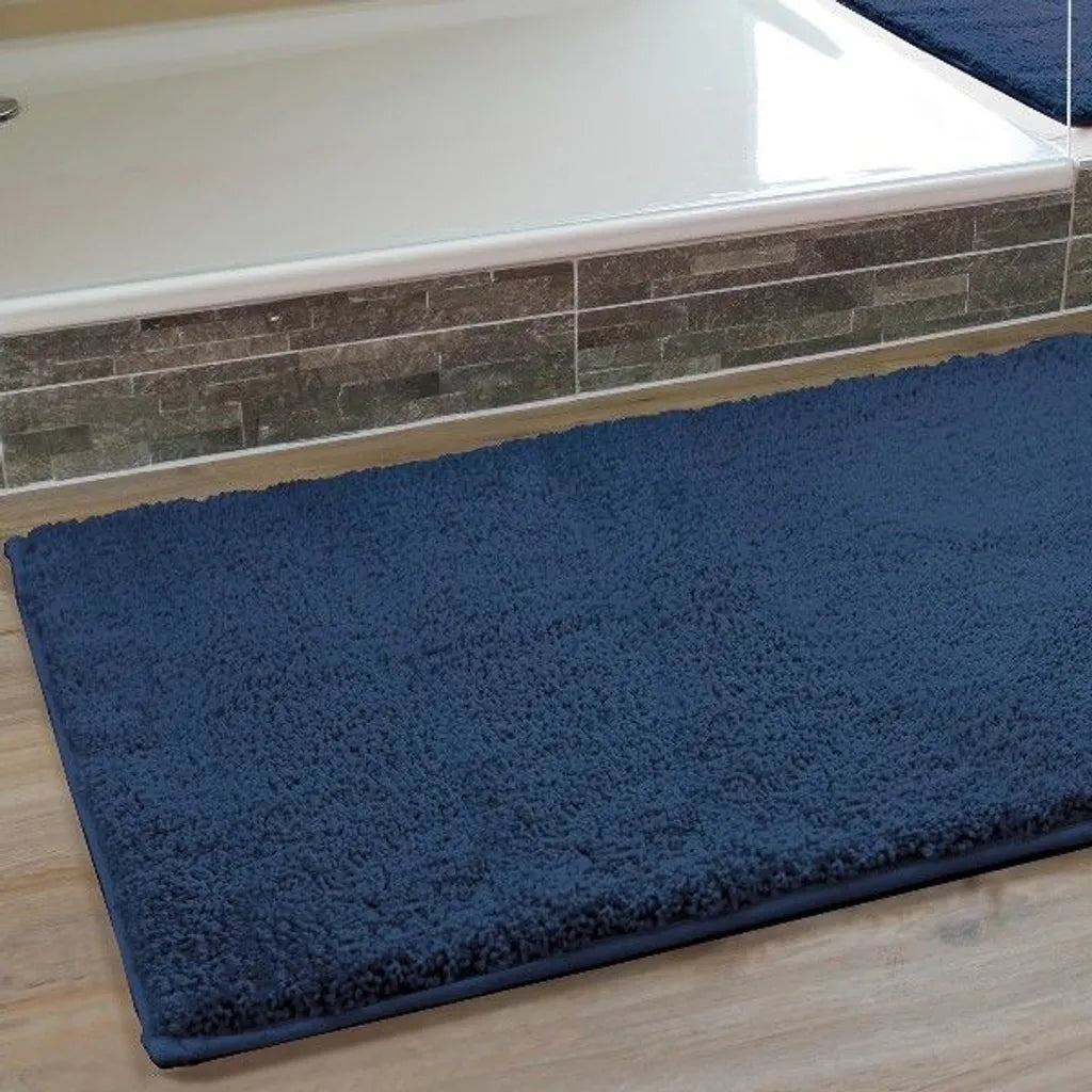  Mikrofaser Badteppich 70x120 Cm Dunkelblau