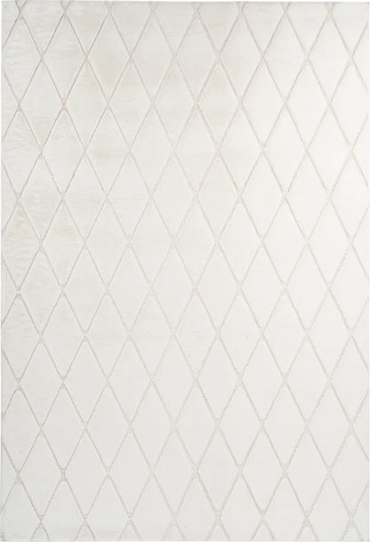  Kayoom - Hochflor Teppich Vivica 225 Weiß / Creme Grösse: 160cm X 230cm