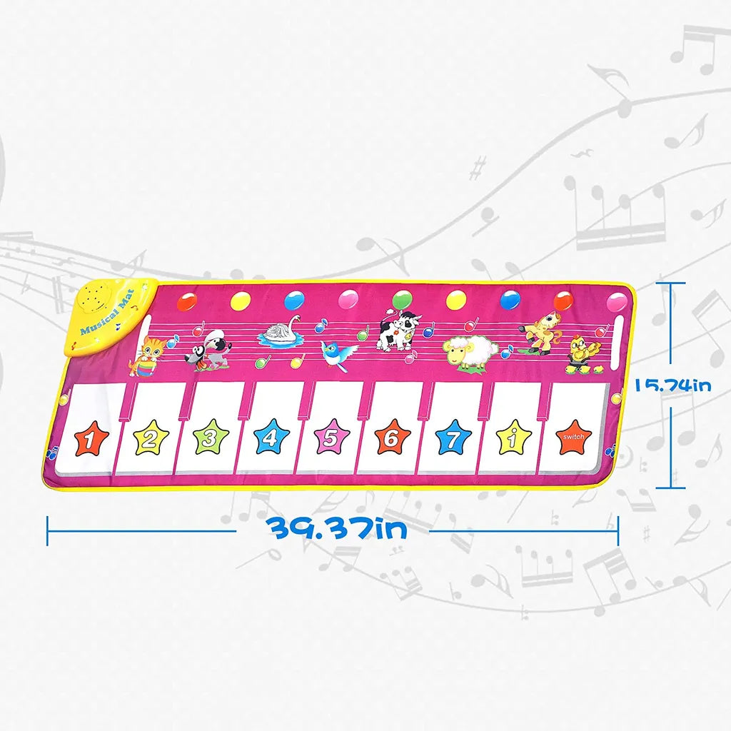  Spielzeug Piano Matte Tanzmatte Klaviertastatur Klaviermatte Musikmatten Touch Musical Teppich Für Babys Kleinkind Jungen Und Mädchen Geschenk 100*36 Cm