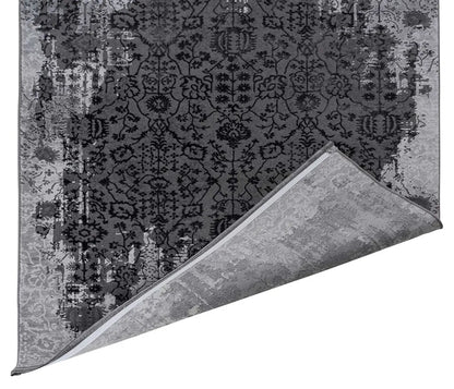  Merinos Granada Teppich Grau Mit Fransen- Grey 33370 120 X 170