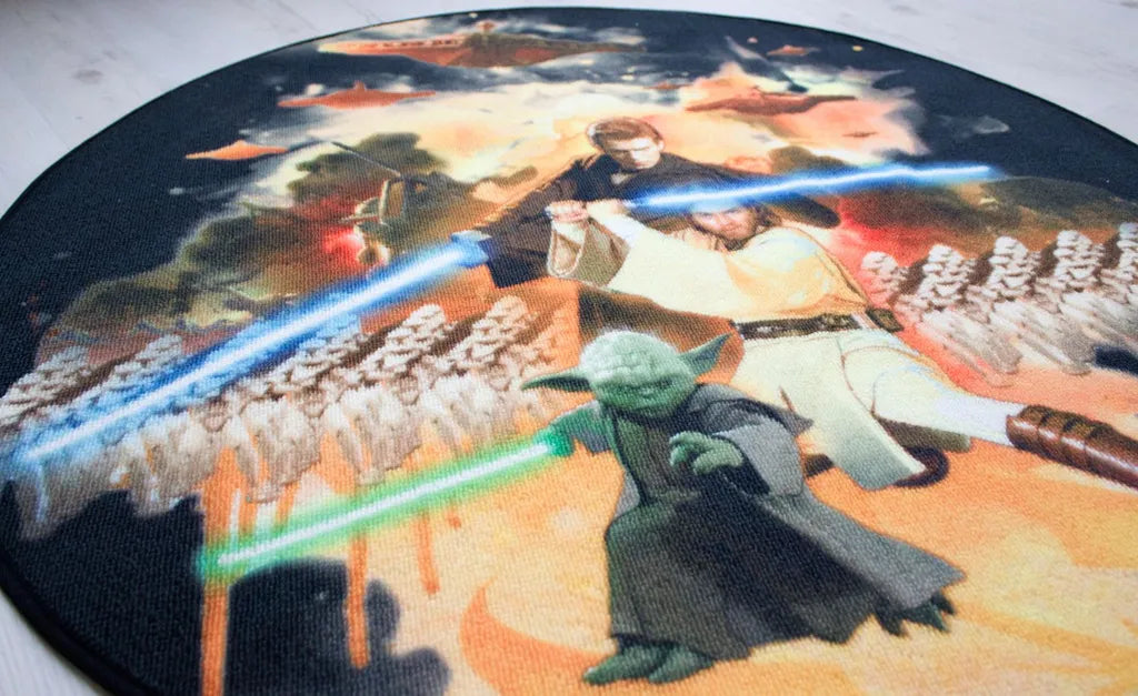  Star Wars Teppich- 100 Cm Rund Attack Of The Clones SW29