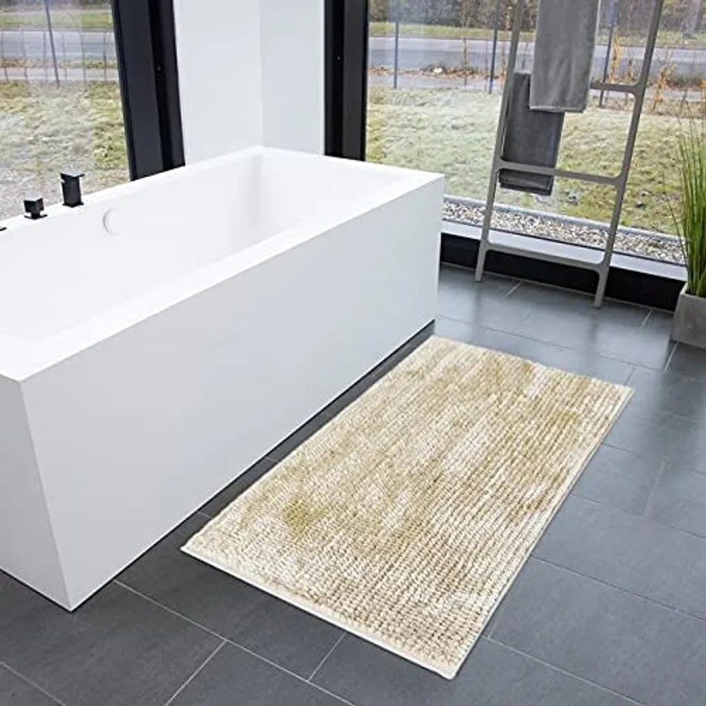  Badematte Coral Chenille-Struktur Ivory / Elfenbein 50 X 80 Cm