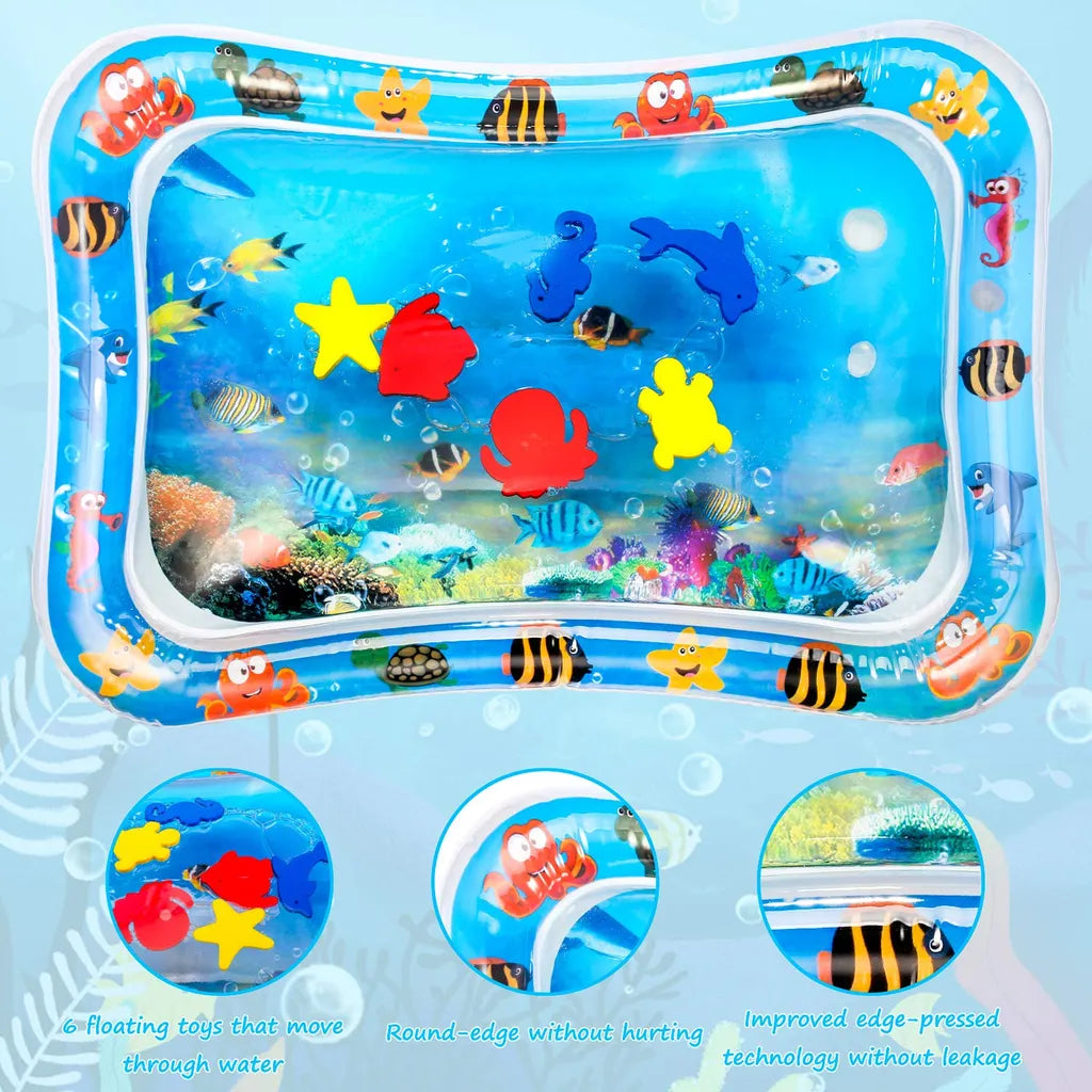 Baby Aufblasbare Wassermatte Für Kinder Kleinkinder Aufblasbare Wasser-Spielmatte Kleinkinder Spielmatte Frühe Entwicklung Perfektes Sensorisches Spielzeug