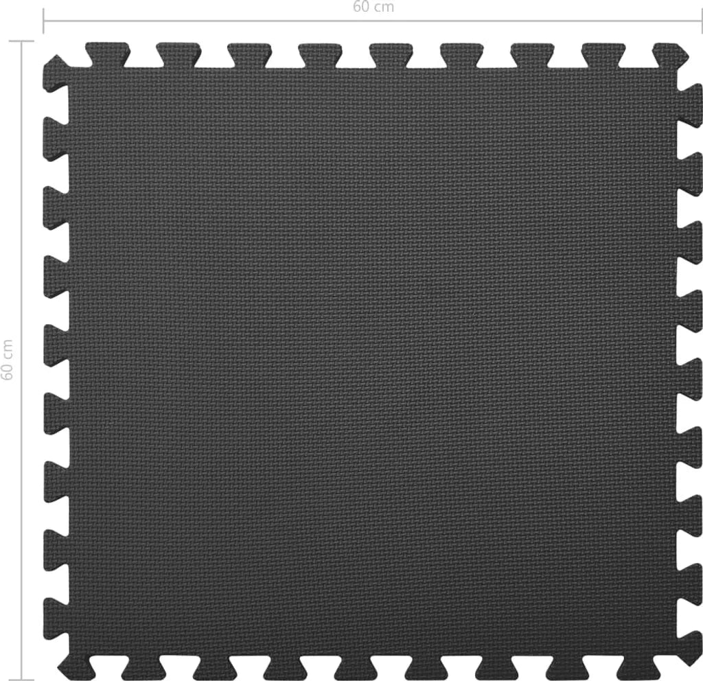  VidaXL Bodenmatten 24 Stk. 8,64 M² EVA-Schaum Schwarz