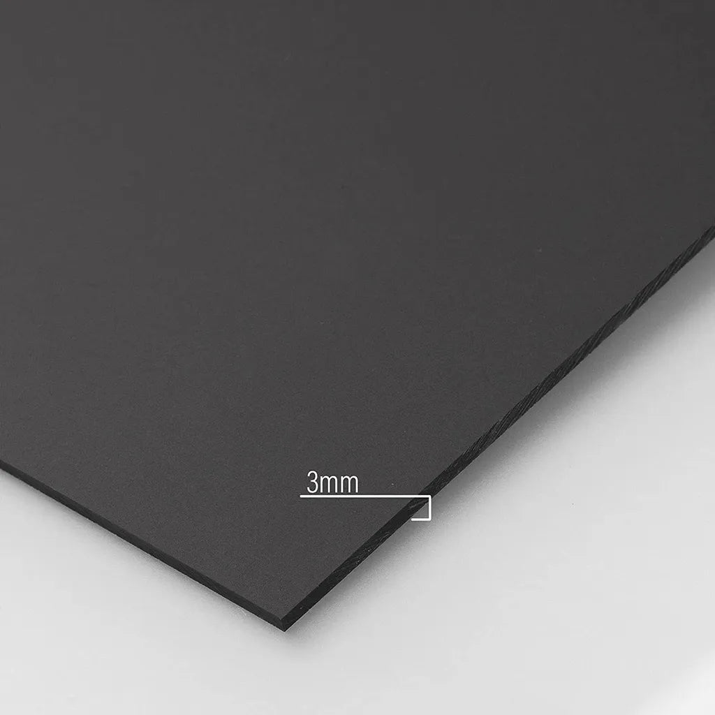  Farbige Acrylglasplatte Für Vielfältige Anwendungen Wetterbeständige Oberfläche 3 Mm Schwarz Matt 50x50 Cm