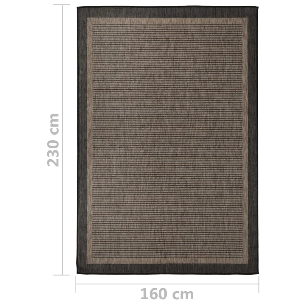  VidaXL Outdoor-Teppich Flachgewebe 160x230 Cm Dunkelbraun