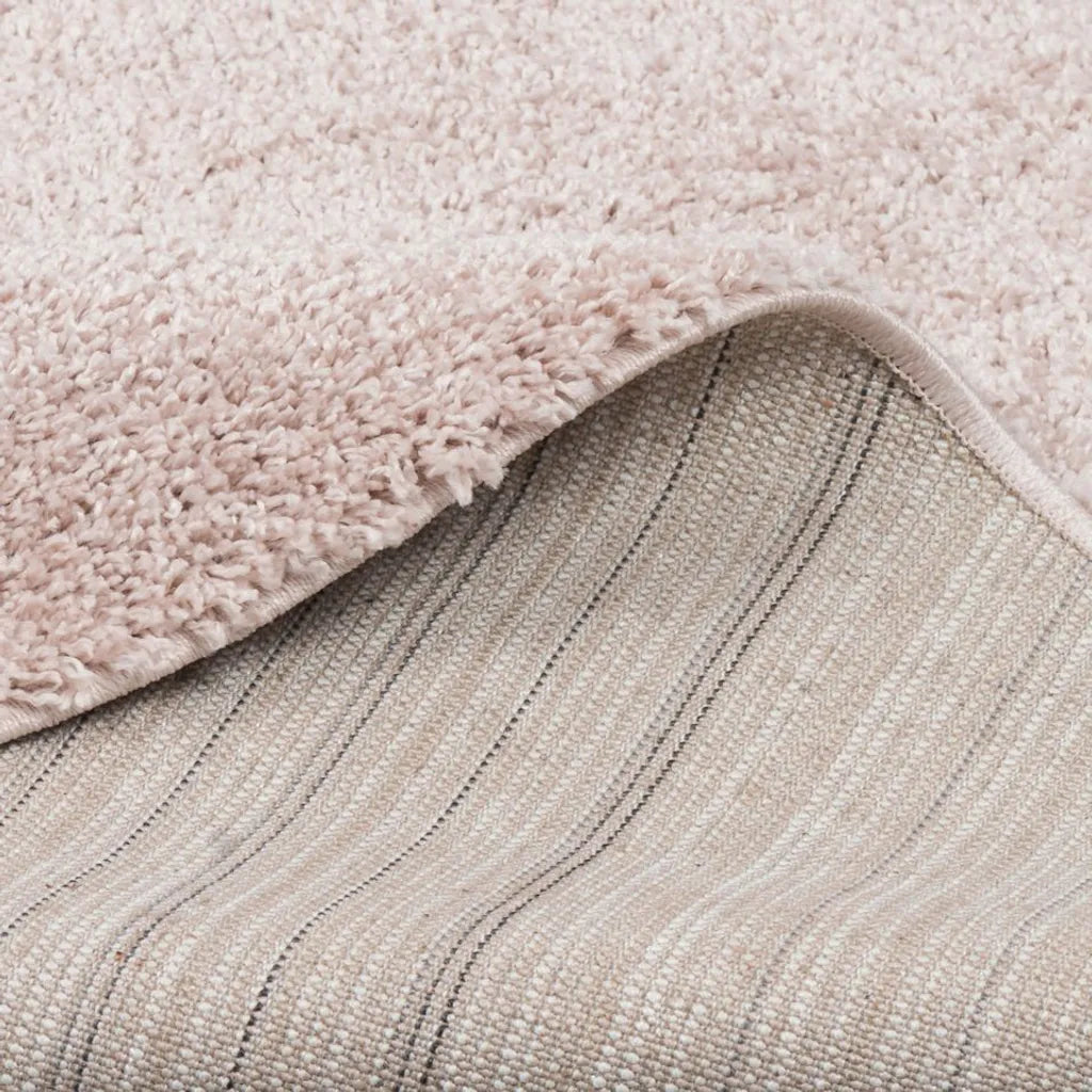  Hochflor Langflor Shaggy Teppich Aloha Rosa Rund, Größe:150 Cm Rund