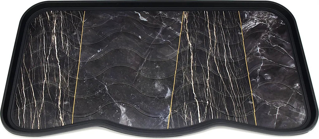  Deco Schuhablage Schuhabtropfschale Schuhtablett Schuhwanne Matte 38 X 75 Cm MARBLE BLACK Stein-Optik Marmor-Motiv