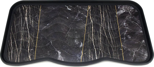  Deco Schuhablage Schuhabtropfschale Schuhtablett Schuhwanne Matte 38 X 75 Cm MARBLE BLACK Stein-Optik Marmor-Motiv