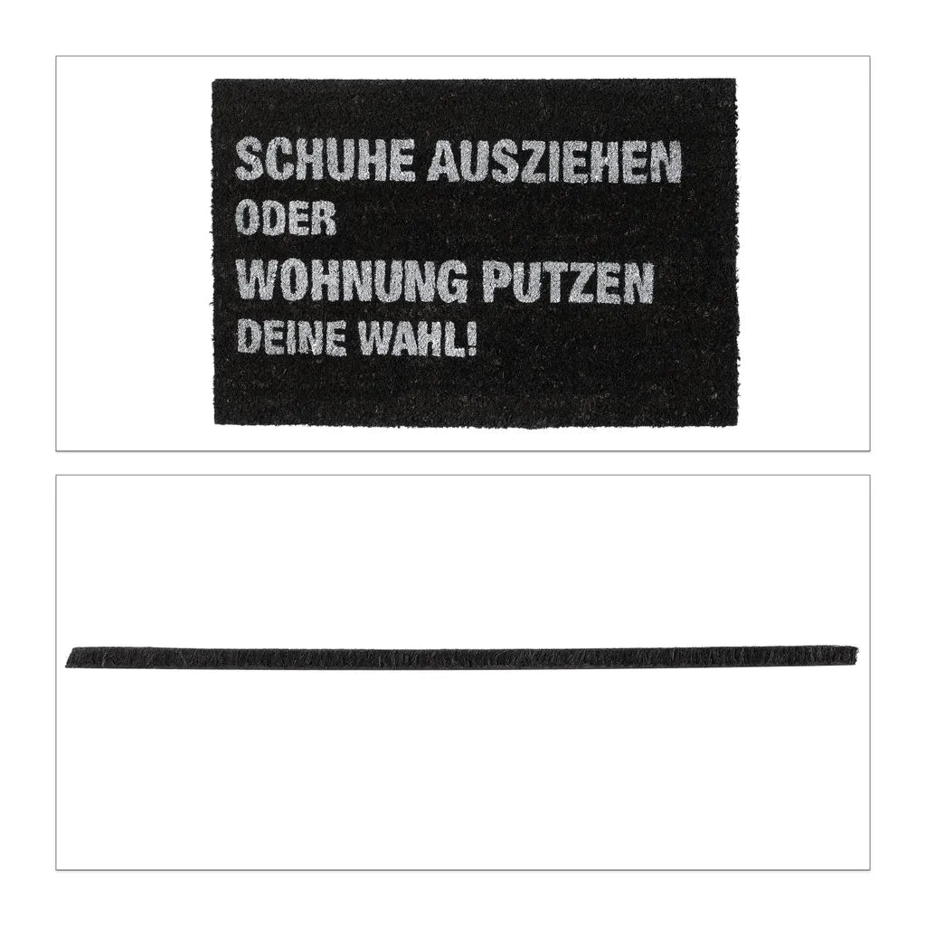  Relaxdays Fußmatte Kokos "Wohnung Putzen"