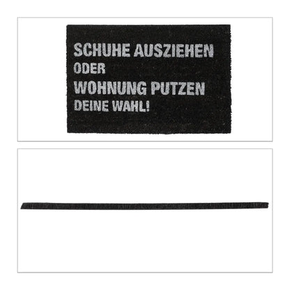  Relaxdays Fußmatte Kokos "Wohnung Putzen"