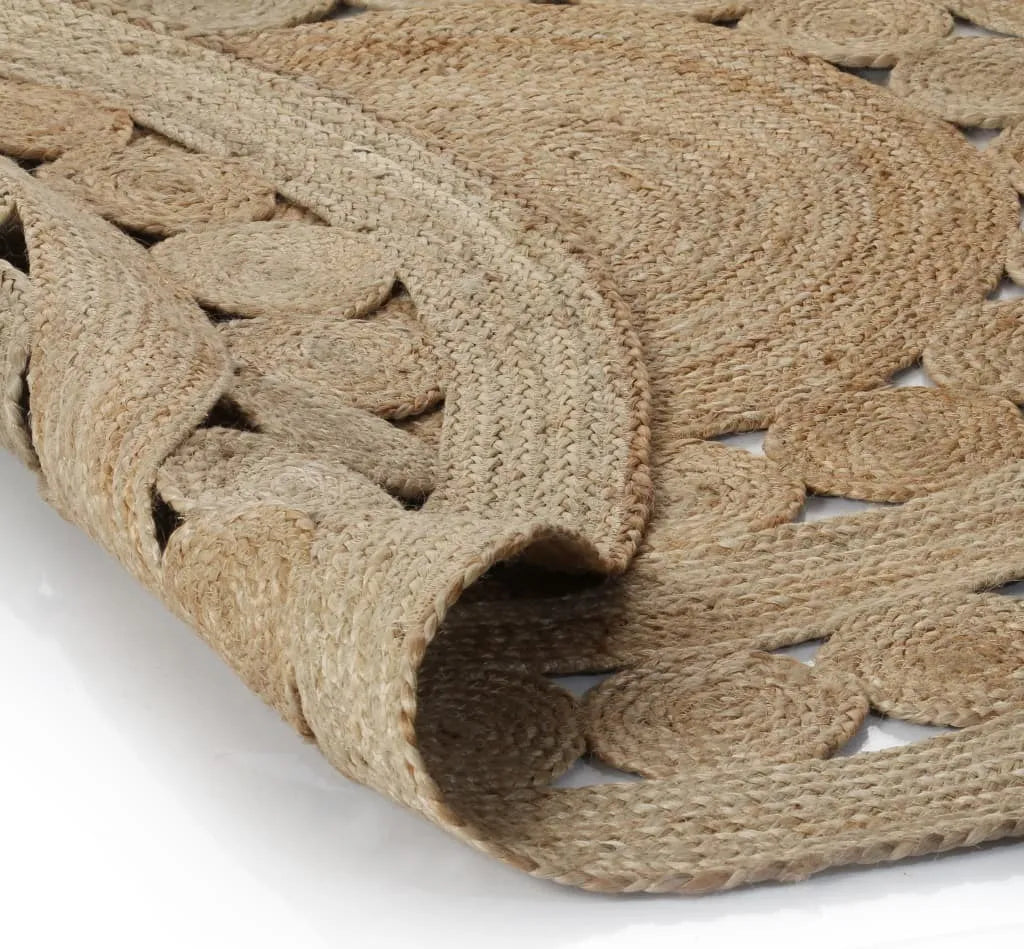  VidaXL Teppich Flechtmuster Jute 120 Cm Rund