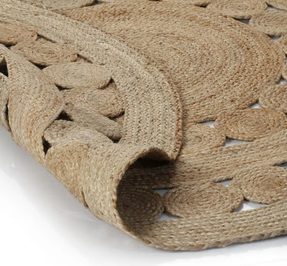  VidaXL Teppich Flechtmuster Jute 120 Cm Rund