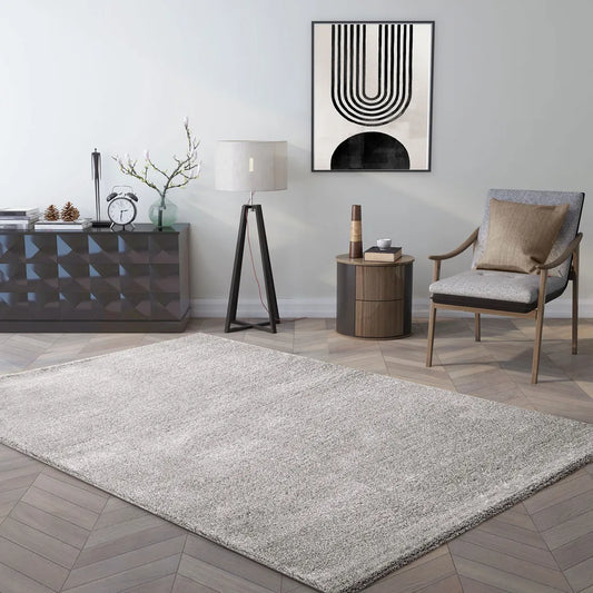  Teppich Super Qualität Weicher Touch Für Wohnzimmer, Kinderzimmer, Schlafzimmer... , Farbe:Grau, Maße:80x150 Cm
