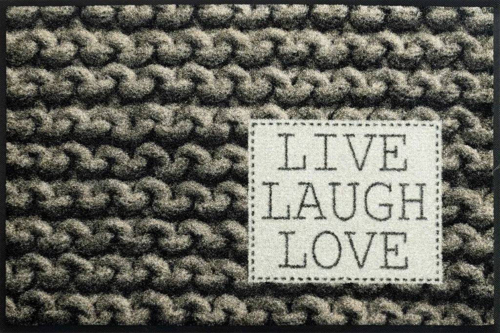  Wash+dry Fußmatte Live Laugh Love 50 X 75 Cm Waschbare Schmutzmatte