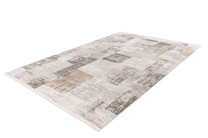  Kayoom - Hochflor Teppich Akropolis 425 Grau / Silber Grösse: 80cm X 150cm