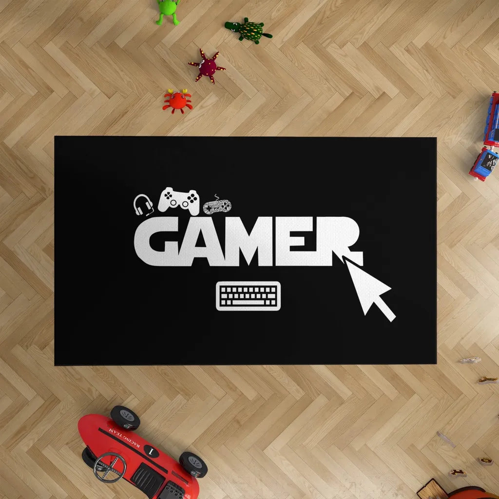  Jungengel Teppich Gamer Player Spiele Zocker Läufer Zimmer Unterlage Matte Schwarz : 180x280 Cm