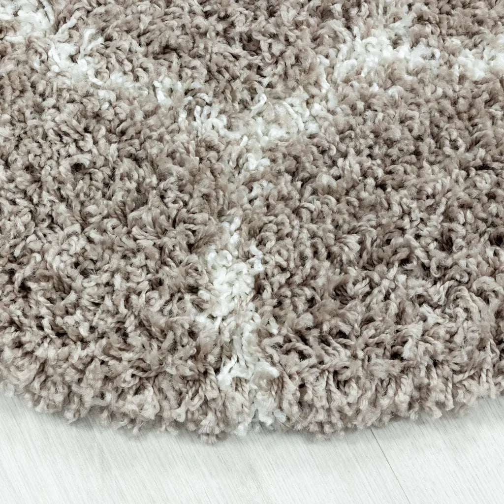  Wohnzimmerteppich,hochflor Shaggy,designer Teppich,Kachel Muster,Farbe:Beige, Farbe:BEIGE, Grösse:160 Cm X 230 Cm