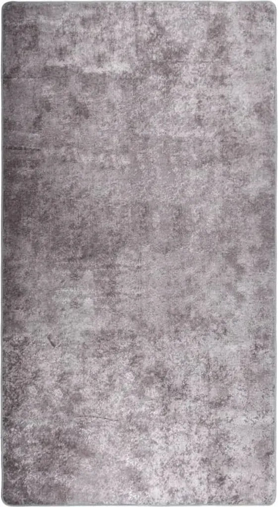  VidaXL Teppich Waschbar 190x300 Cm Grau Rutschfest