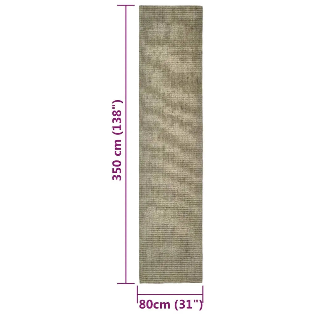  VidaXL Teppich Natur Sisal 80x350 Cm Taupe