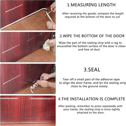  10 M X 25 Mm, Pack Of 2 Sealing Strips, Miciler Transparent Self-adhesive Sealing Tape, Multifunctional Door Floor Seal, Soundproof, Windproof, Dust Protection, Silicone Seal Strips For Doors And Windows