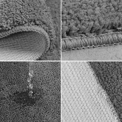  Topchances Duschvorhang Badezimmermatten-Set 3-teilig,Badematten Rutschfeste Badematte Bad Küche Carpet Fußmatten Decor Teppich (Grau, 50 X 80 Cm)
