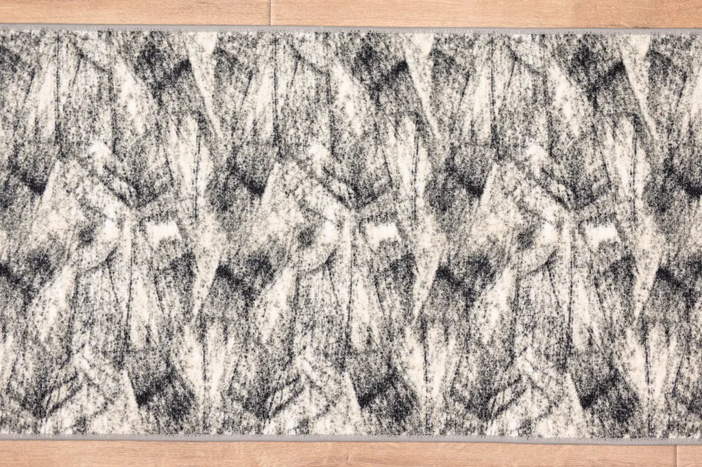  BRUSH Teppichläufer 67x600 Cm Kurzflor Designer Läufer In Grau Antirutsch Gel Basis Teppich