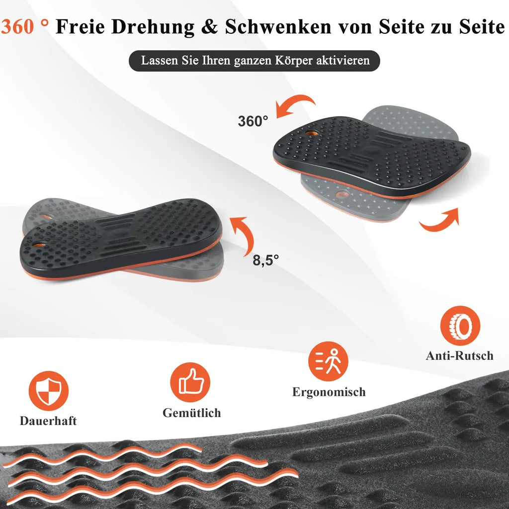  COSTWAY Anti-Ermüdungsmatte, Stehmatte Mit Massagepunkten, Rutschfeste Stehpultmatte, Komfort-Fußmatte Für Küche, Familie, Arbeit, Schwarz