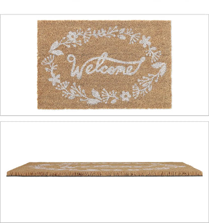  Relaxdays Kokos Fußmatte "Welcome"