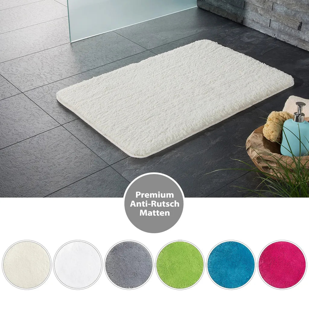  PANA® Flauschige Hochflor Badematte - Versch. Größen, Formen & Farben, Farbe:Grün, Größe:rund 90cm