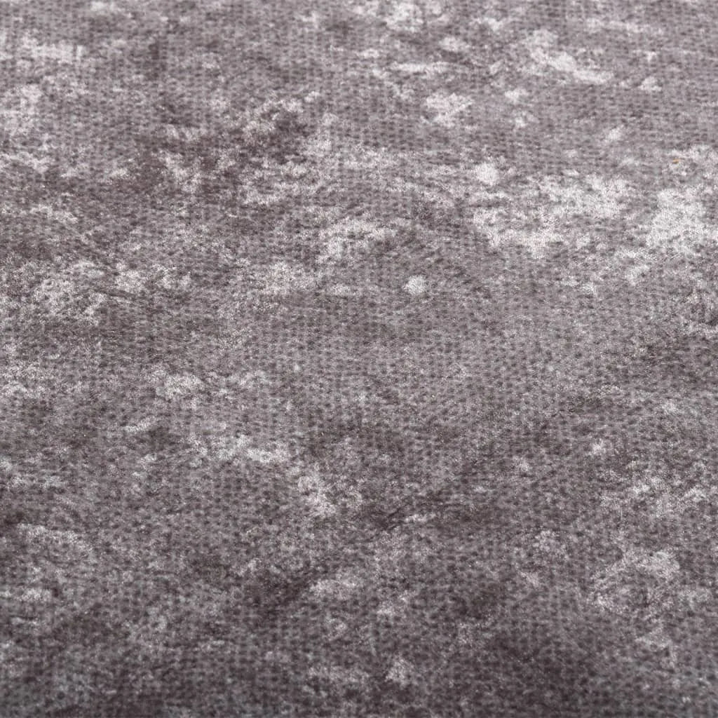  VidaXL Teppich Waschbar 190x300 Cm Grau Rutschfest