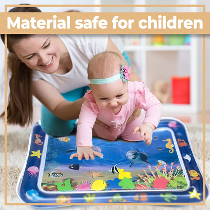  Baby Wassermatte Aufblasbare Wasserspielmatte XXL Sensorisches Spielzeug Kleinkinder Wasserspiel Bodenmatte Wachstum Aktivität Tool Bauchzeit Retoo