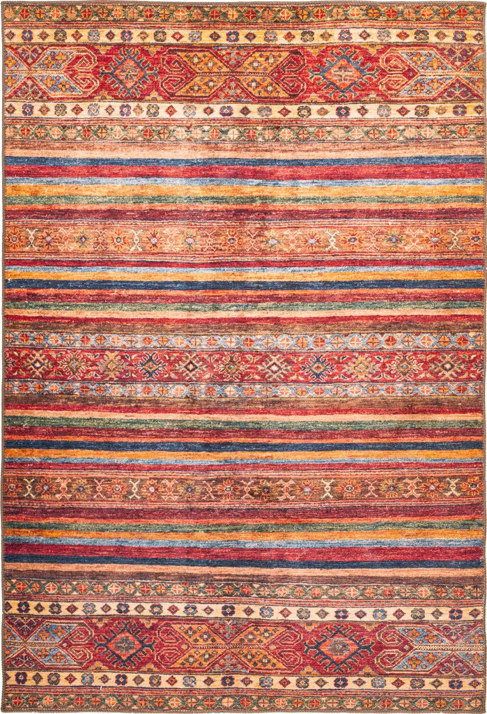  Kayoom - Kurzflor Teppich Faye 725 Multi / Rot Grösse: 110cm X 180cm