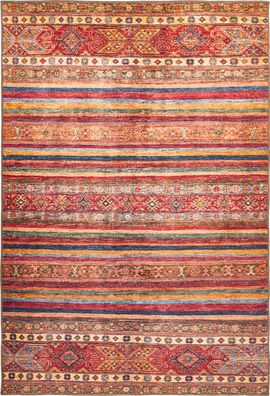  Kayoom - Kurzflor Teppich Faye 725 Multi / Rot Grösse: 110cm X 180cm