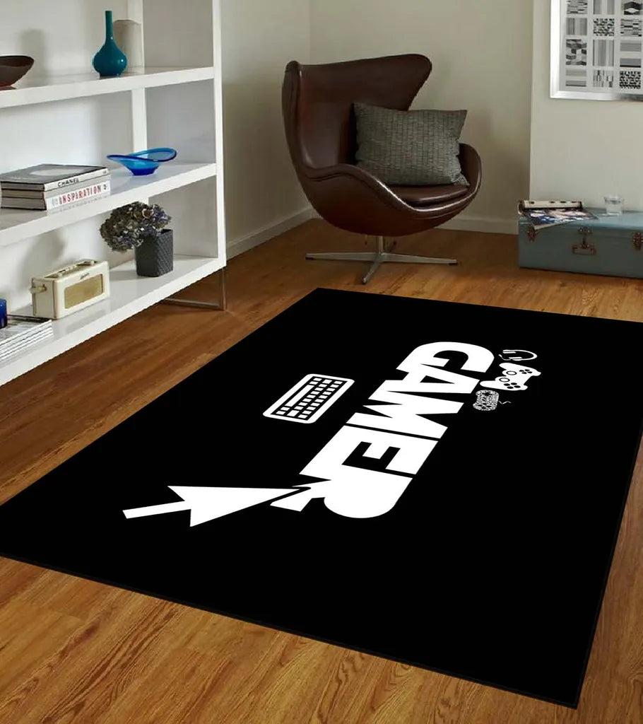  Jungengel Teppich Gamer Player Spiele Zocker Läufer Zimmer Unterlage Matte Schwarz : 180x280 Cm
