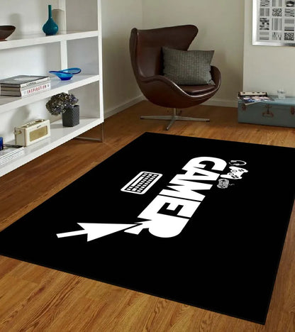 Jungengel Teppich Gamer Player Spiele Zocker Läufer Zimmer Unterlage Matte Schwarz : 180x280 Cm