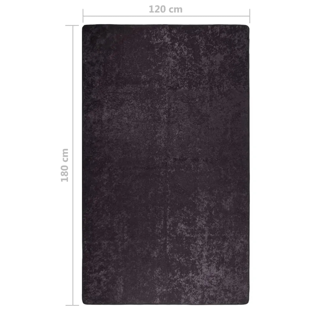  VidaXL Teppich Waschbar 120x180 Cm Anthrazit Rutschfest