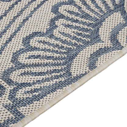  VidaXL Outdoor-Teppich Flachgewebe 160x230 Cm Blaues Muster