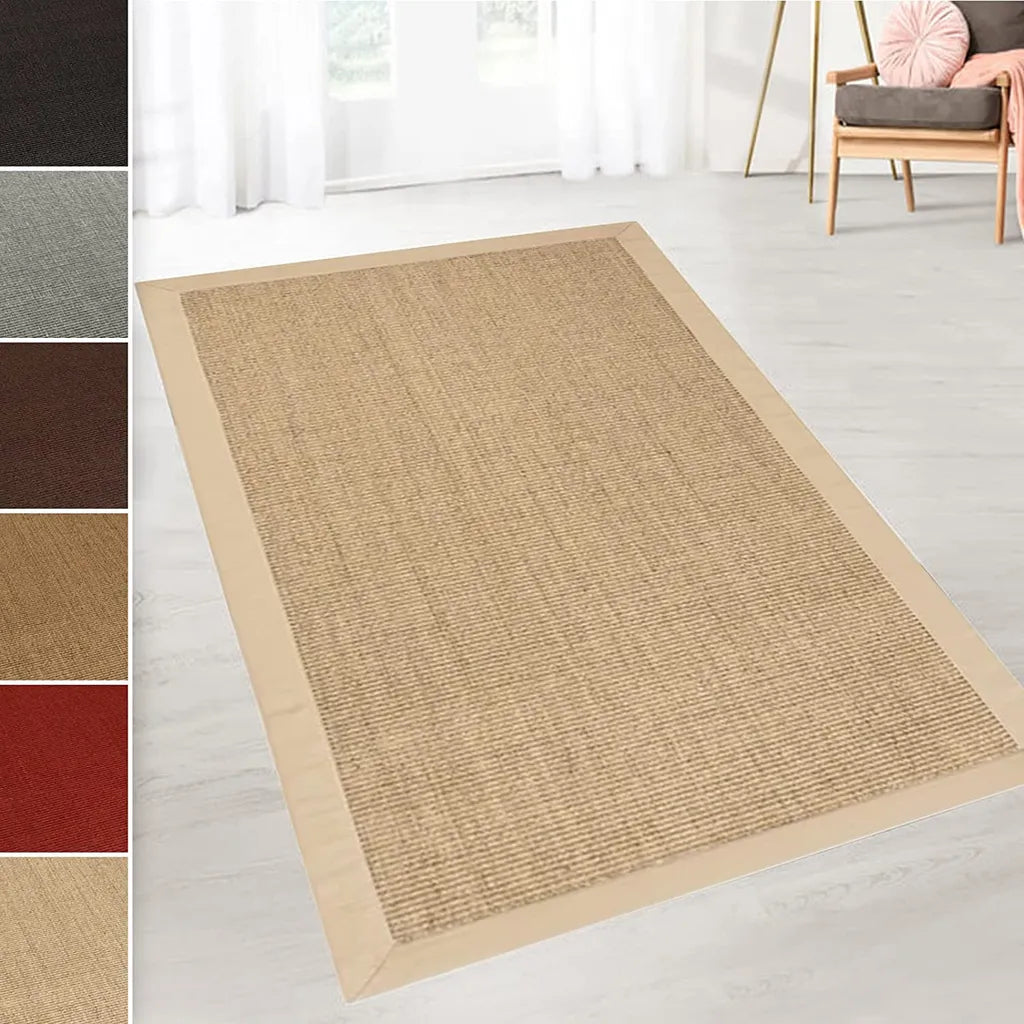  Sisal-Teppich Amazonas Natur/Kork Mit Bordüre 140 X 200 Cm