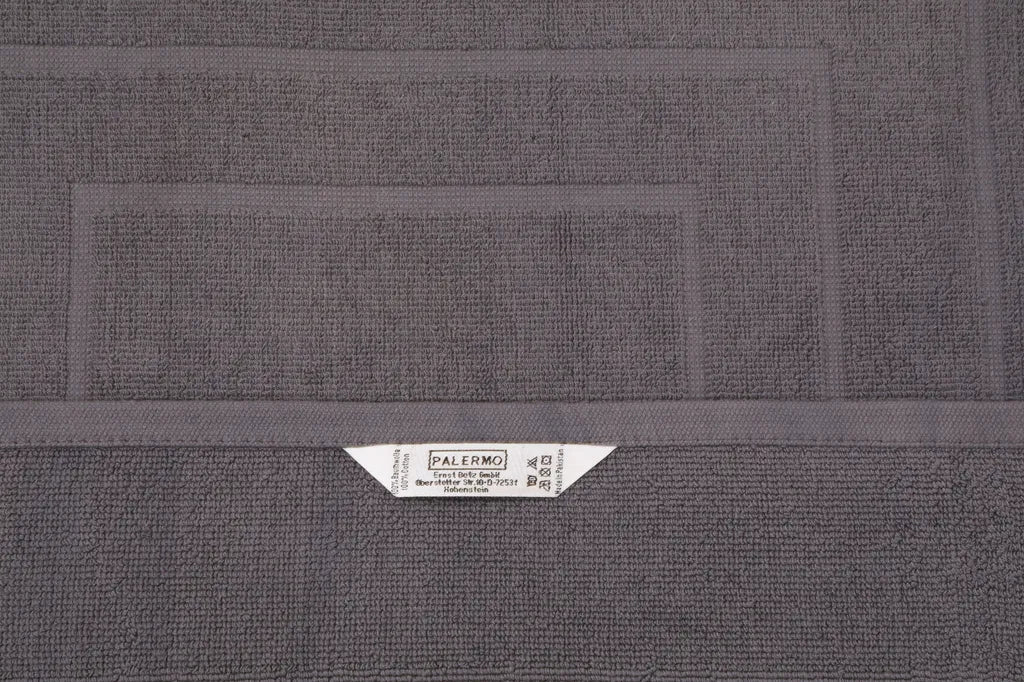  Betz 2 Stück Badvorleger PALERMO 100% Baumwolle Badematte Badteppich Duschvorlage Größe 60x60 Cm Qualität 680g/m² Farbe - Anthrazit