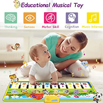  Kinder Klaviermatte, Baby Musikmatte Spielzeug Ab 1 Jahr, Musik Tanzmatte Mit 10 Klaviertasten, Lernspielzeug Geschenke Für Jungen Mädchen Kleinkinder (100 X 36 Cm)
