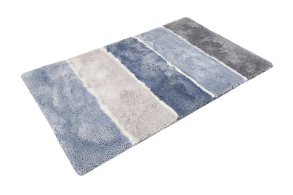  Homie Living - Badteppich - Rio Marina - Blau Grau - 55x65 Cm
